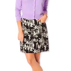 Lilly Pulitzer 'Late Night Toile' Roslyn Skirt 
 A-Line Skirt RARE